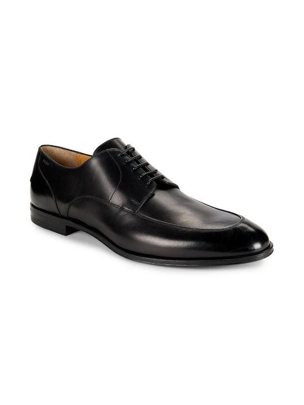 Bally Wedmer Lace Up Black Leather Loafers Men main image 3