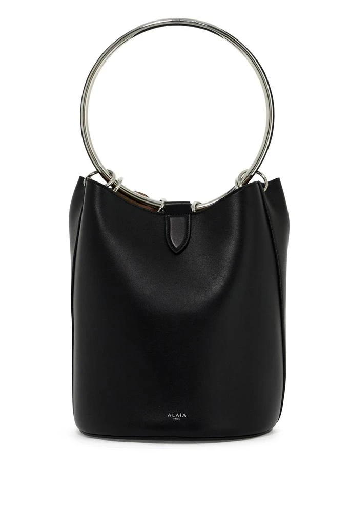 Alaia leather ring bucket bag with lar design 1