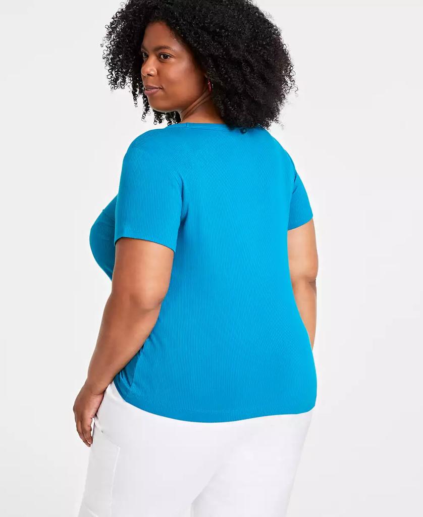 On 34th Women’s Ribbed T-Shirt, Created for Macy’s