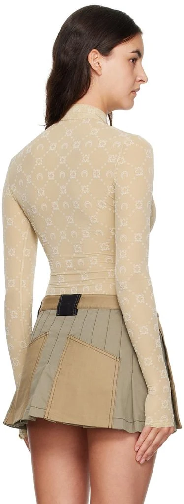 MARINE SERRE Beige Moonogram Turtleneck 3