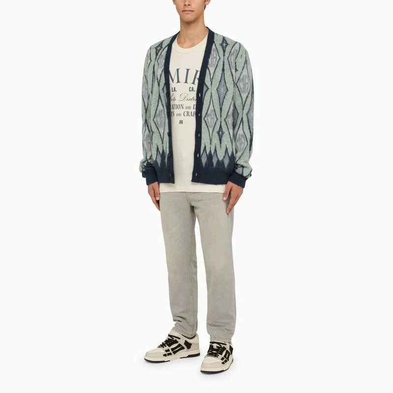 AMIRI  BLUE ARGYLE CARDIGAN 2