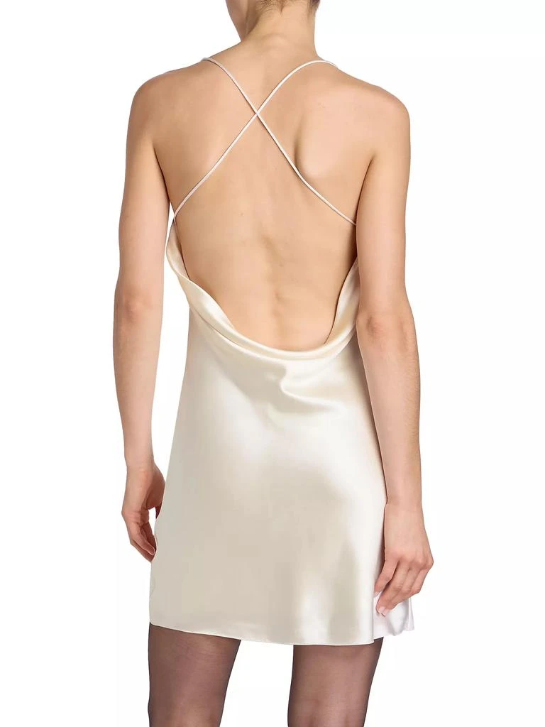 Yves Saint Laurent Cowl Back Dress in Silk Satin 5