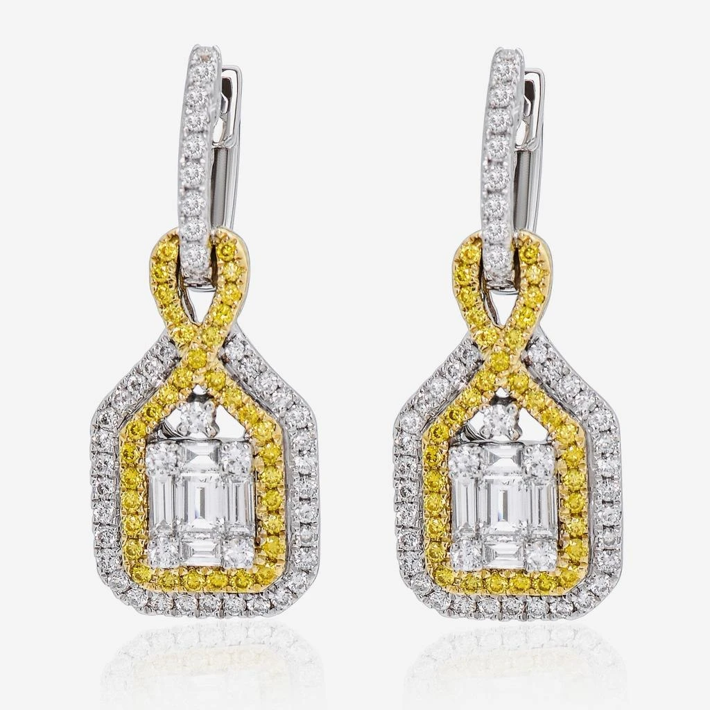 Gregg Ruth Gregg Ruth 14K Yellow 
White Gold Diamond Drop Earrings 47202-copy