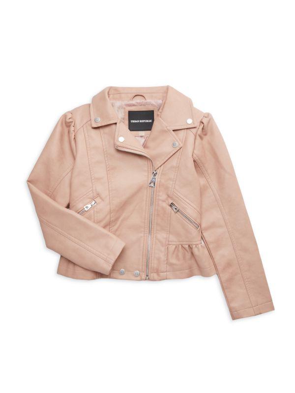Urban Republic Little Girl's Coated Biker Jacket