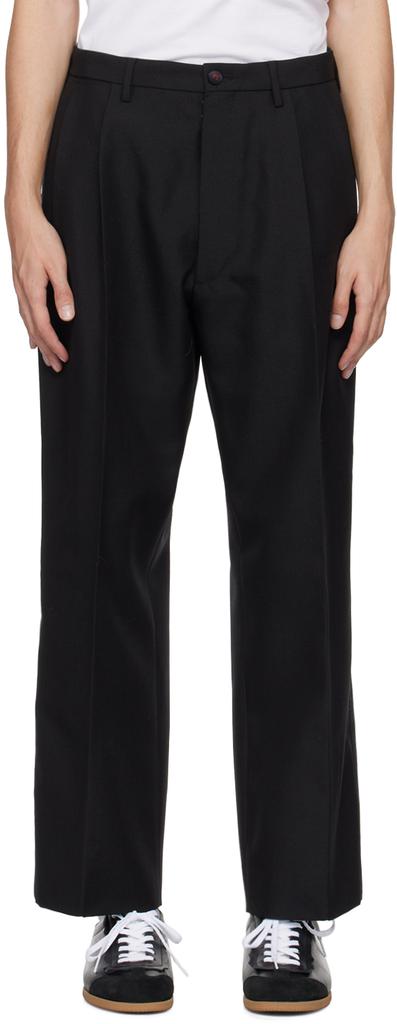 【AURALEE 】TROPICAL WOOL TWO-TUCK SLACKS Tropical Wool Two Tuck Slack in Black