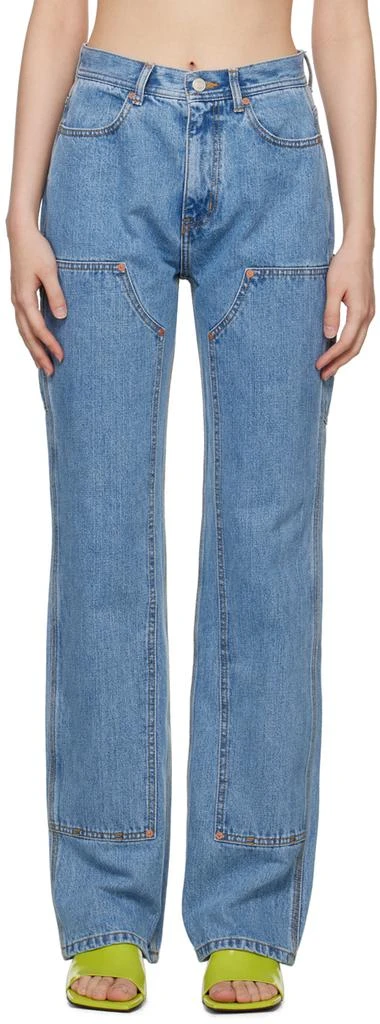 Andersson Bell SSENSE Exclusive Blue Jade Carpenter Jeans 1