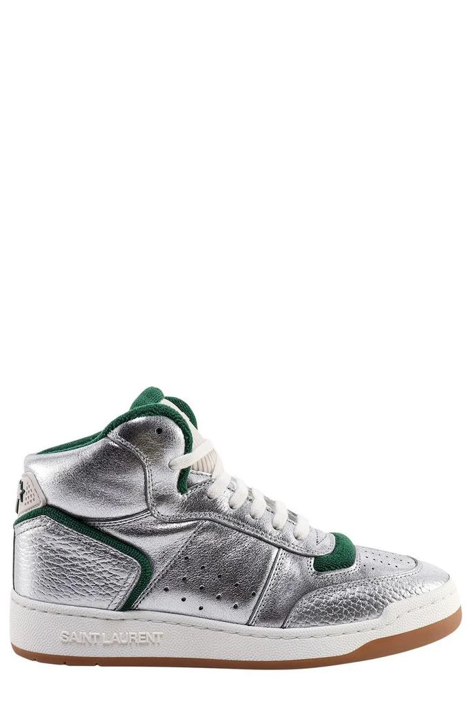 Yves Saint Laurent Saint Laurent SL/80 Metallic Effect Mid-Top Sneakers 1