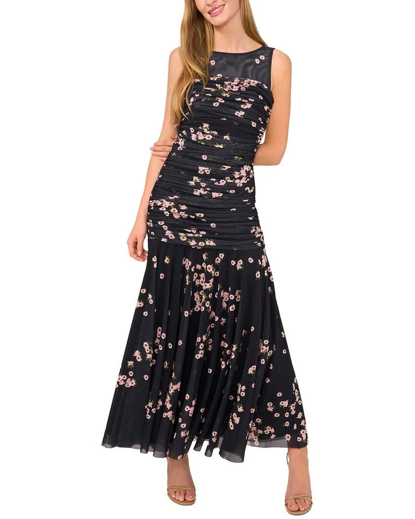 Ted Baker London Ruched Mesh Slim Fit Maxi Dress 1