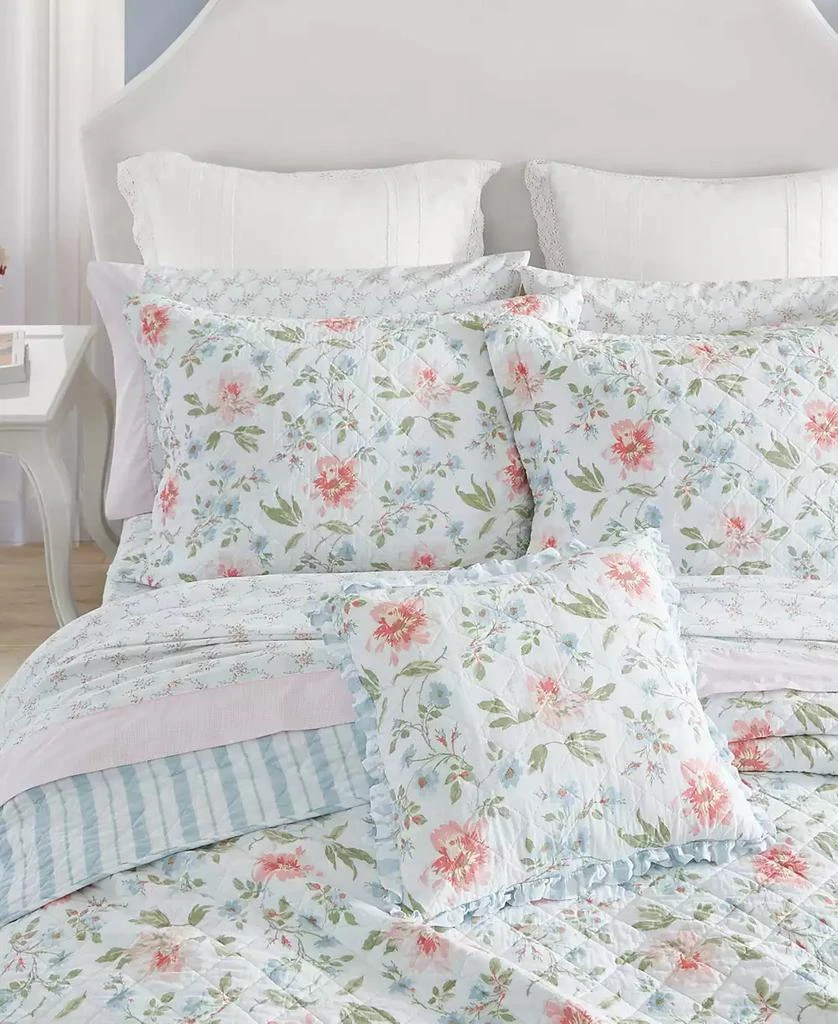 Laura Ashley Emilie Reversible 4 Piece Quilt Set 3