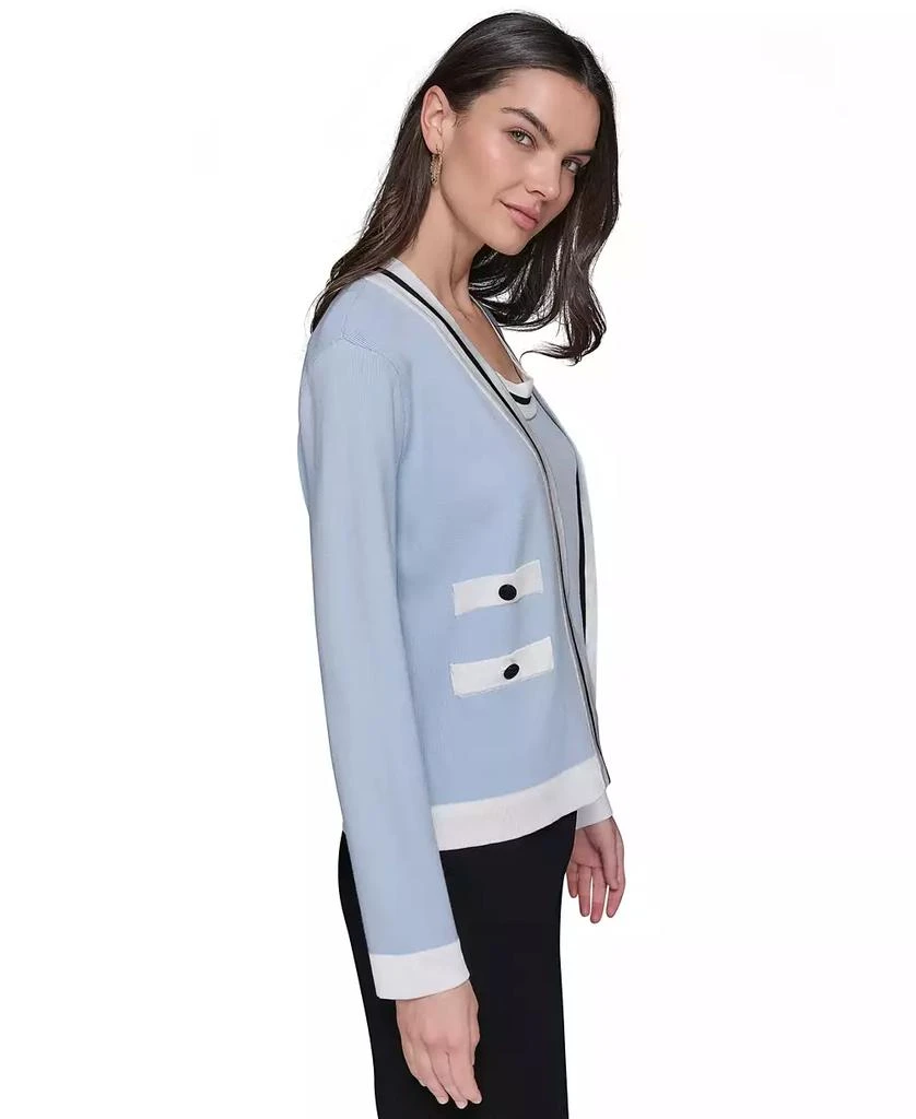 Karl Lagerfeld Paris Women's Open-Front Cardigan 3