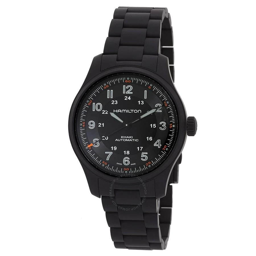 Hamilton Khaki Field Titanium Automatic Black Dial Men's Watch H70665130 1