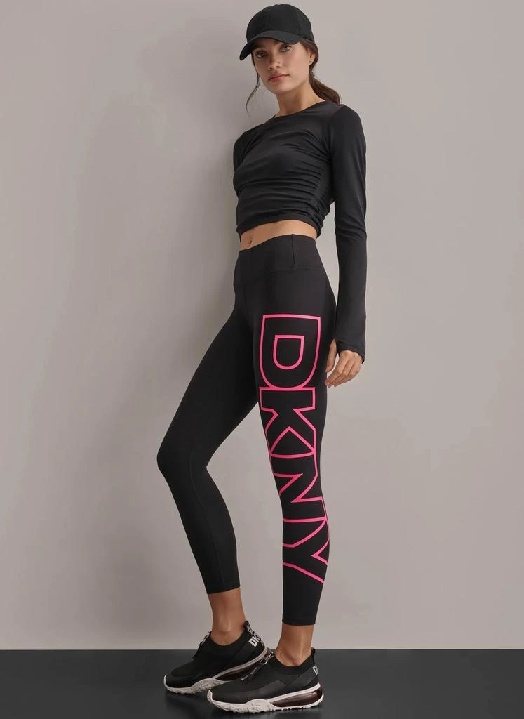 DKNY HIGH WAIST 7/8 EXPLODED LOGO LEGGINGS 5