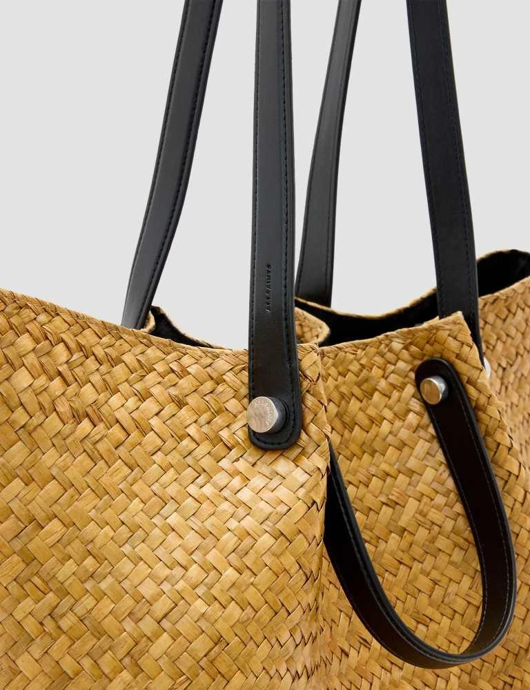 ALL SAINTS AllSaints Allington straw shoulder bag in natural 3