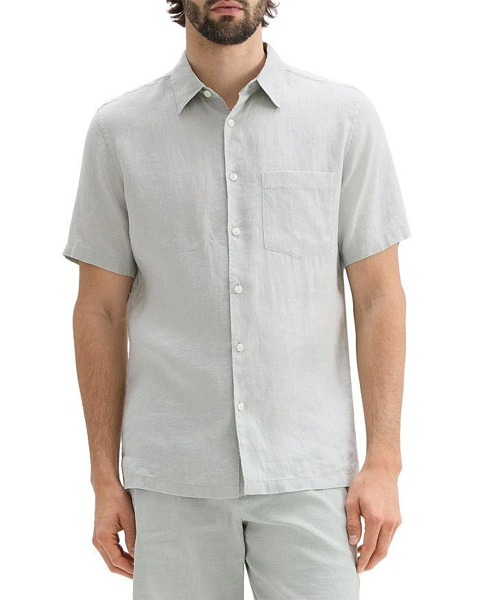 Theory Irving Short-Sleeve Shirt in Relaxed Linen 1