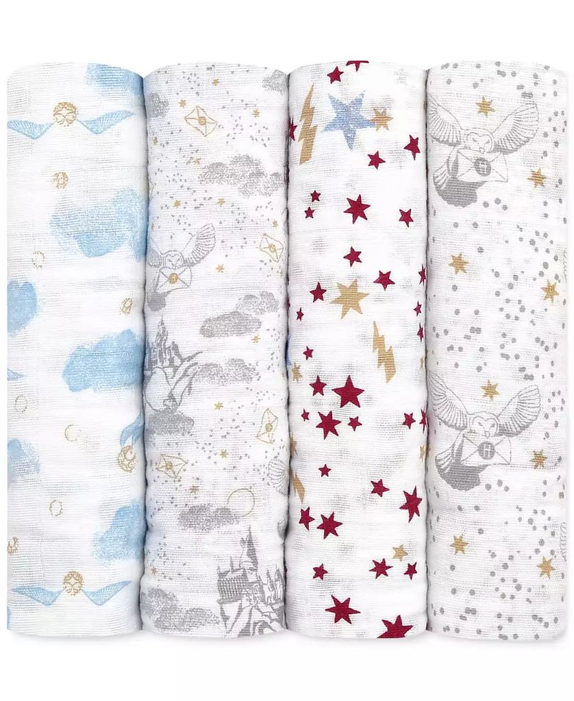aden + anais Baby Boys or Baby Girls Harry Potter Swaddles, Pack of 4
