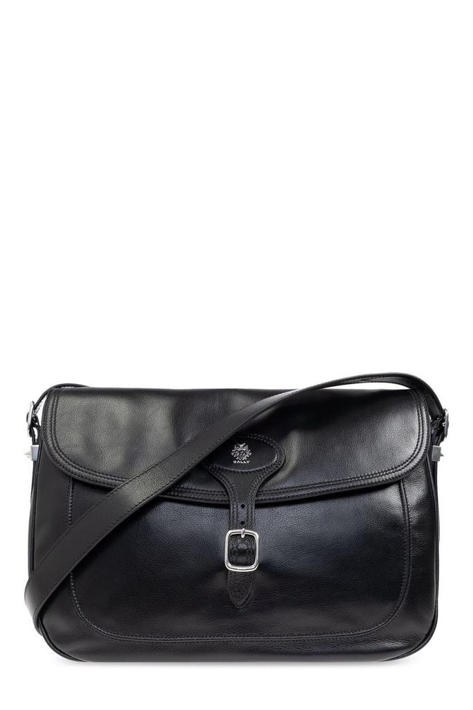 稀少 BALLY(バリー) Casbah Stripe-Strap Leather Crossbody Bag Bally Casbah Stripe-Strap Leather Crossbody Bag in Black for