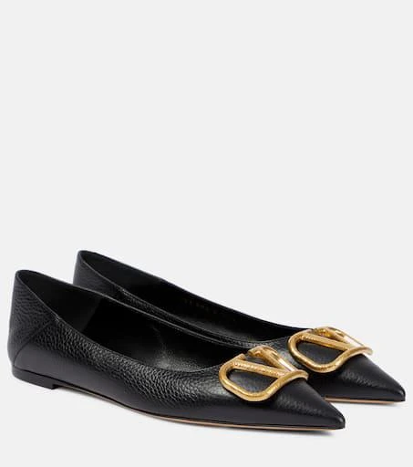 Valentino VLogo leather ballet flats 1