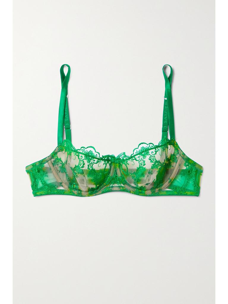 I.D. Sarrieri 【net Sustain】petal Bloom 刺绣绢网带钢圈文胸  - 34B