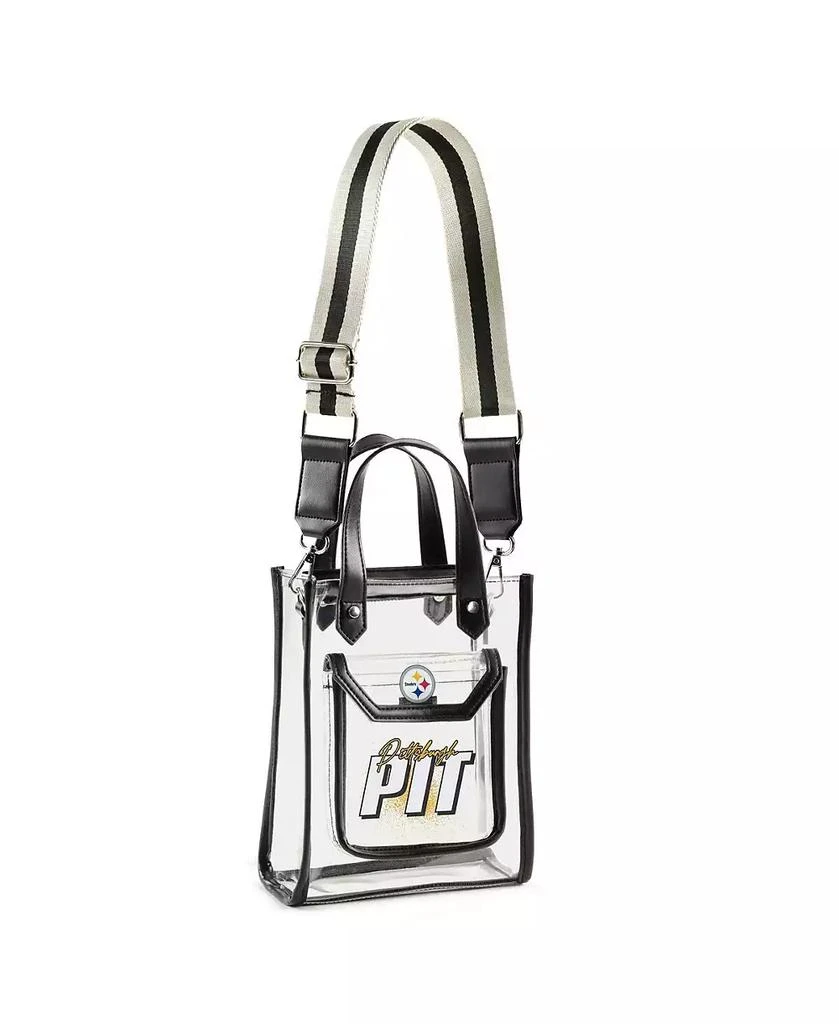 WEAR by Erin Andrews Pittsburgh Steelers Clear Stadium Coin Pouch with Purse Crossbody 2