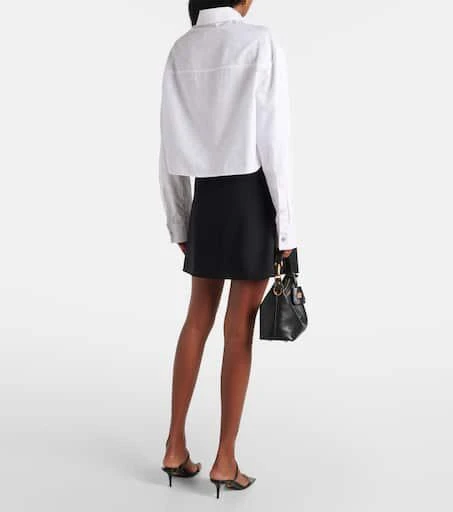 Versace Barocco jacquard cropped cotton shirt 3