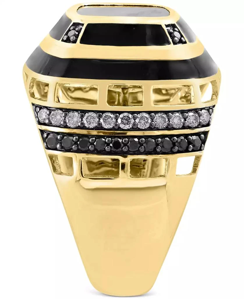 Effy EFFY® Men
s Onyx 
Black Diamond (1/4 ct. t.w.) 
Espresso Diamond (1/3 ct. t.w.) Ring in 14k Gold 2