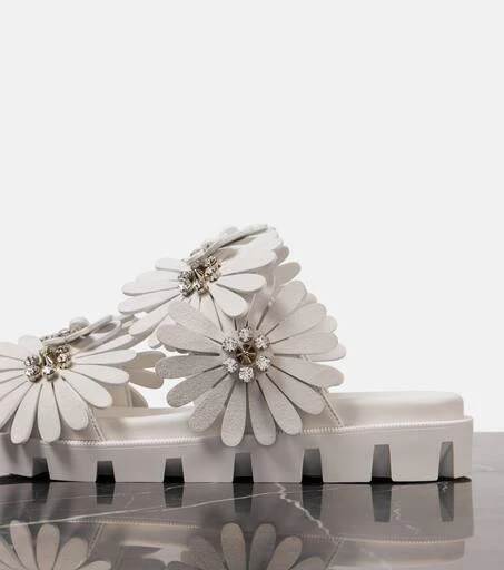 Christian Louboutin Flora Cool suede and leather slides 6