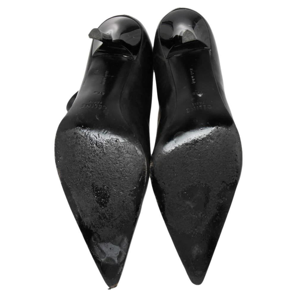 Celine Celine Black Leather Pointed Toe Ankle Boots Size 37.5 6