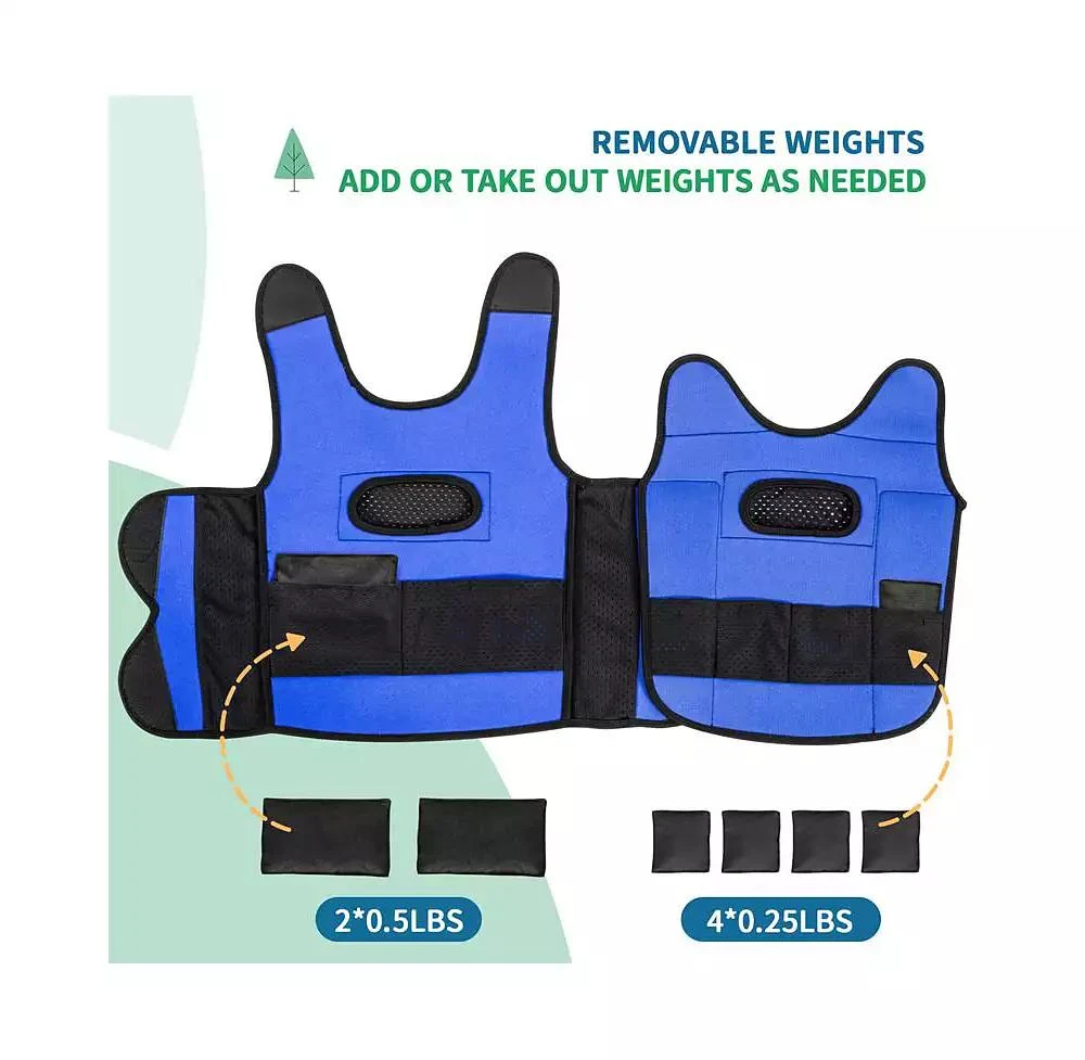 OUTREE Small Blue Weighted Compression Vest for Kids with Sensory Needs 8