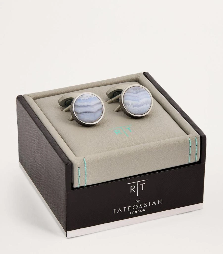 Tateossian Agate Circular Cufflinks 3