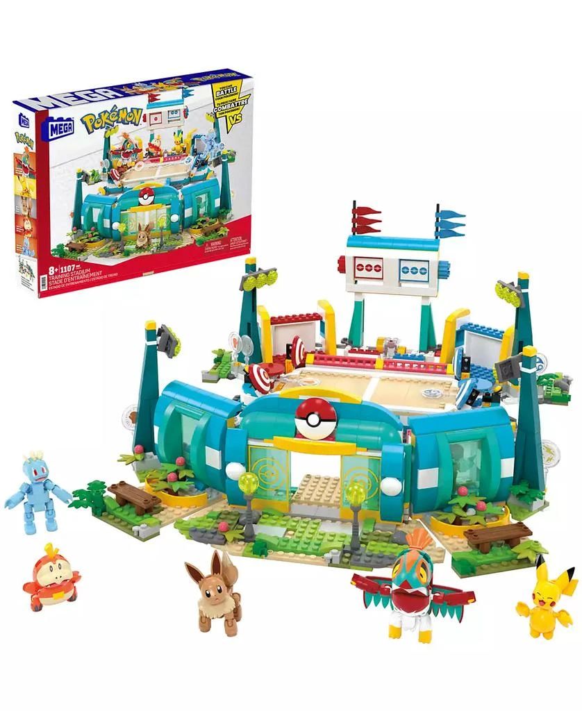 Pokemon MEGA Training Stadium Building Toy Kit with 5 Action Figures, 1101 Pieces 1