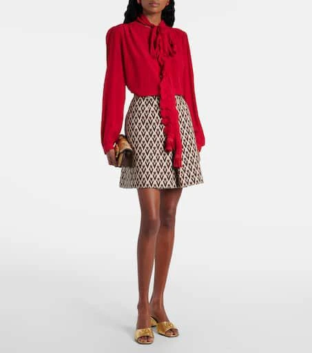 Valentino VLogo metallic leather mules 3