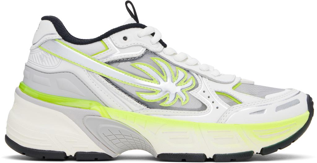 Palm Angels White & Yellow PA 4 Fluo Sneakers - Casual Shoes