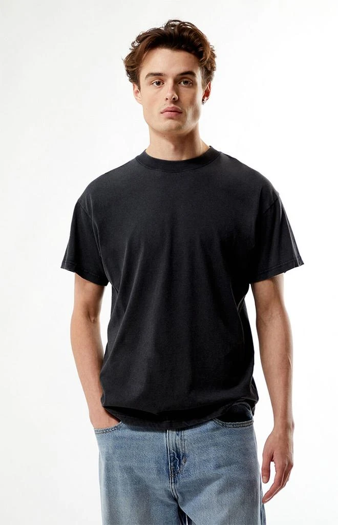 PacSun Washed Black Solid Soft Oversized T-Shirt 1