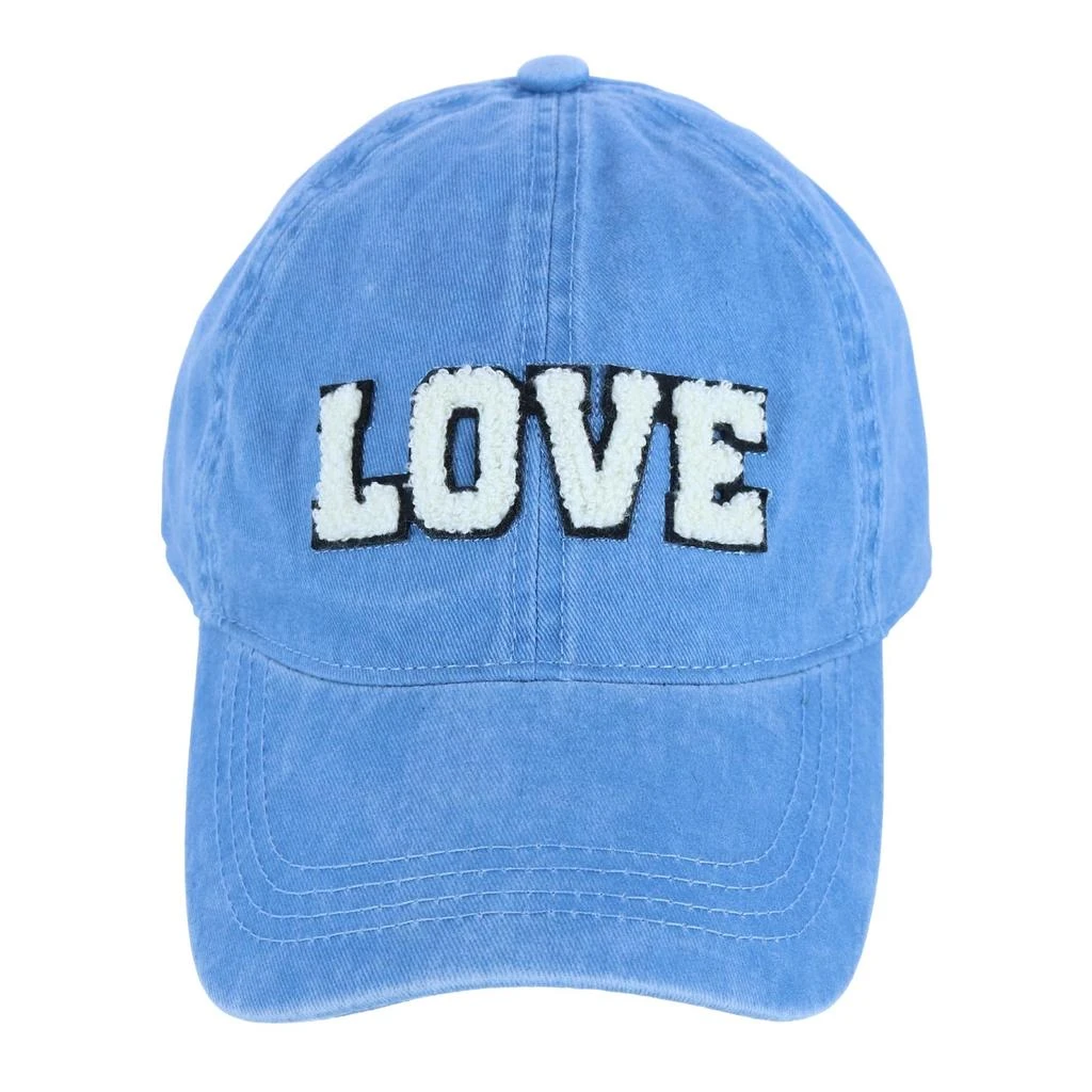 David & Young Women's Chenille Love Lettered Baseball Cap Hat 4