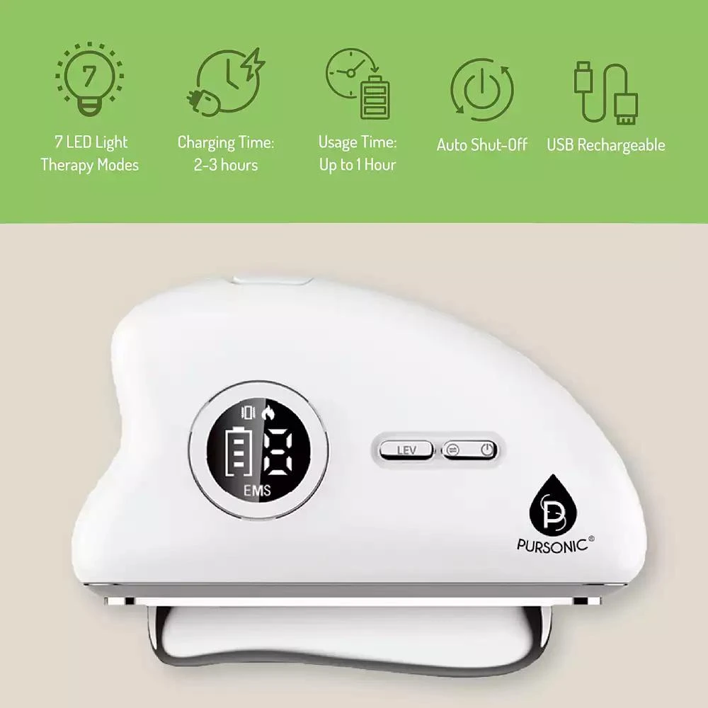 PURSONIC 7-in-1 LED Light Therapy Beauty Wand For Face, Neck 
Feet, Full Body 2