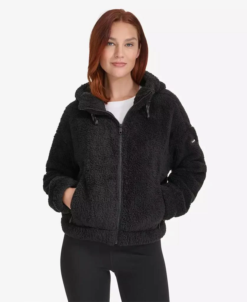 Calvin Klein Women
s Performance Oversized Hooded Sherpa Jacket
