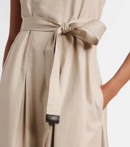 Max Mara Amina pleated cotton midi dress 5