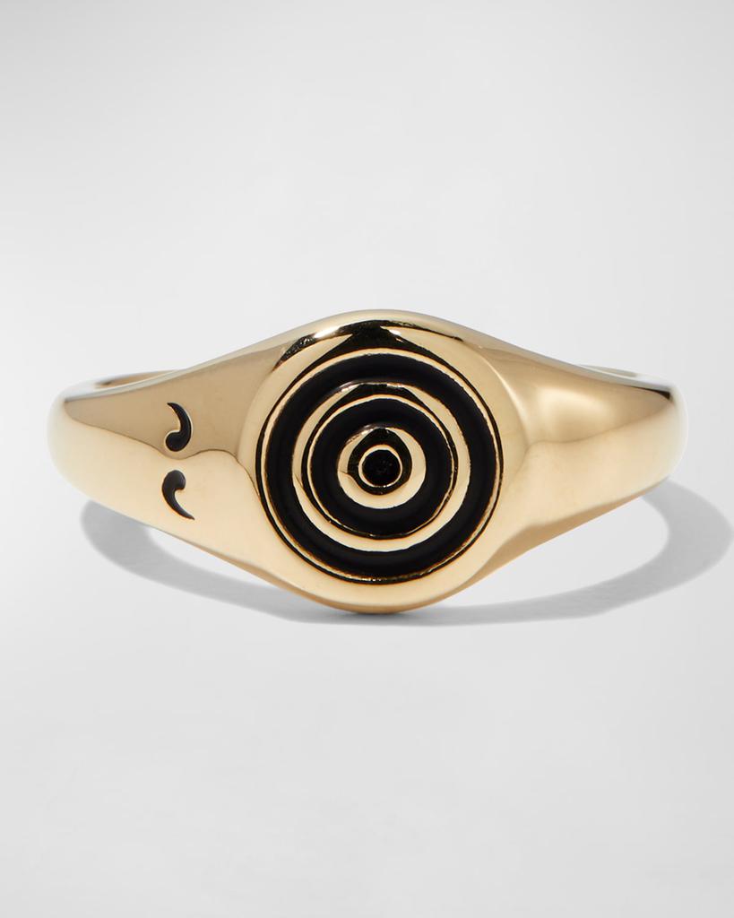 Marco Dal Maso Men's Yellow Gold Acies Ipnotic Signet Ring