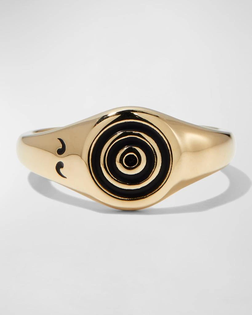 Marco Dal Maso Men's Yellow Gold Acies Ipnotic Signet Ring from Neiman Marcus