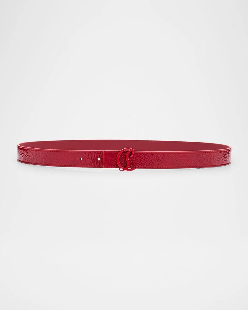 Christian Louboutin Loubi54 Reversible Belt in Patent and Smooth Leather 1