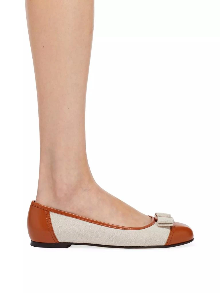Salvatore Ferragamo Varina Sun Leather Ballet Flats 6