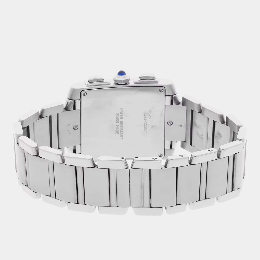 Cartier Cartier Tank Francaise Chronoflex W51001Q3 Quartz Stainless Steel Silver Dial Men's Wristwatch 28mm 4