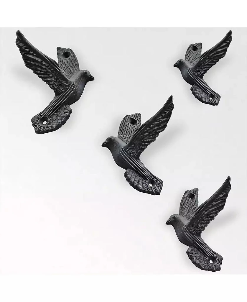 YIGII Rustic Cast Iron Pigeon Coat Hooks - 5 Pack 5