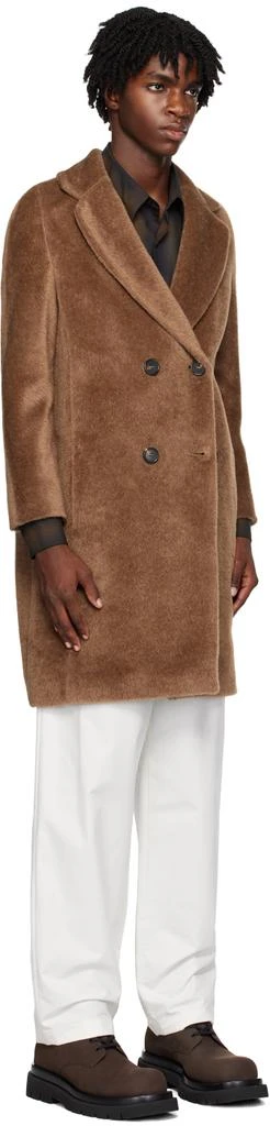 Max Mara Brown Double-Breasted Faux-Fur Coat 2
