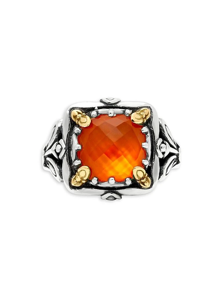 Konstantino Scion Sterling Silver, 18K Yellow Gold & Carnelian Ring 2