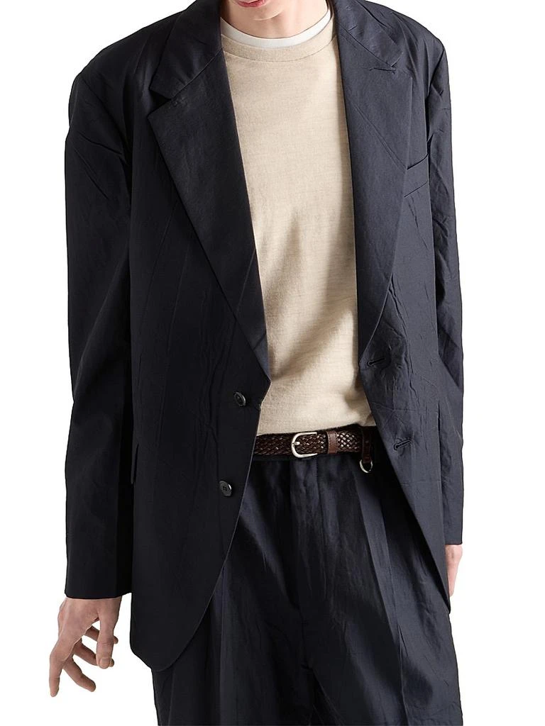 Prada Single-Breasted Cotton and Silk Jacket 2