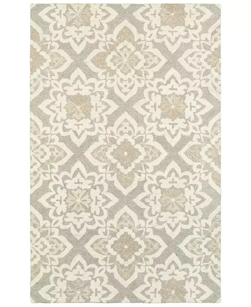 Oriental Weavers Craft 93004 Gray/Sand 5' x 8' Area Rug 1