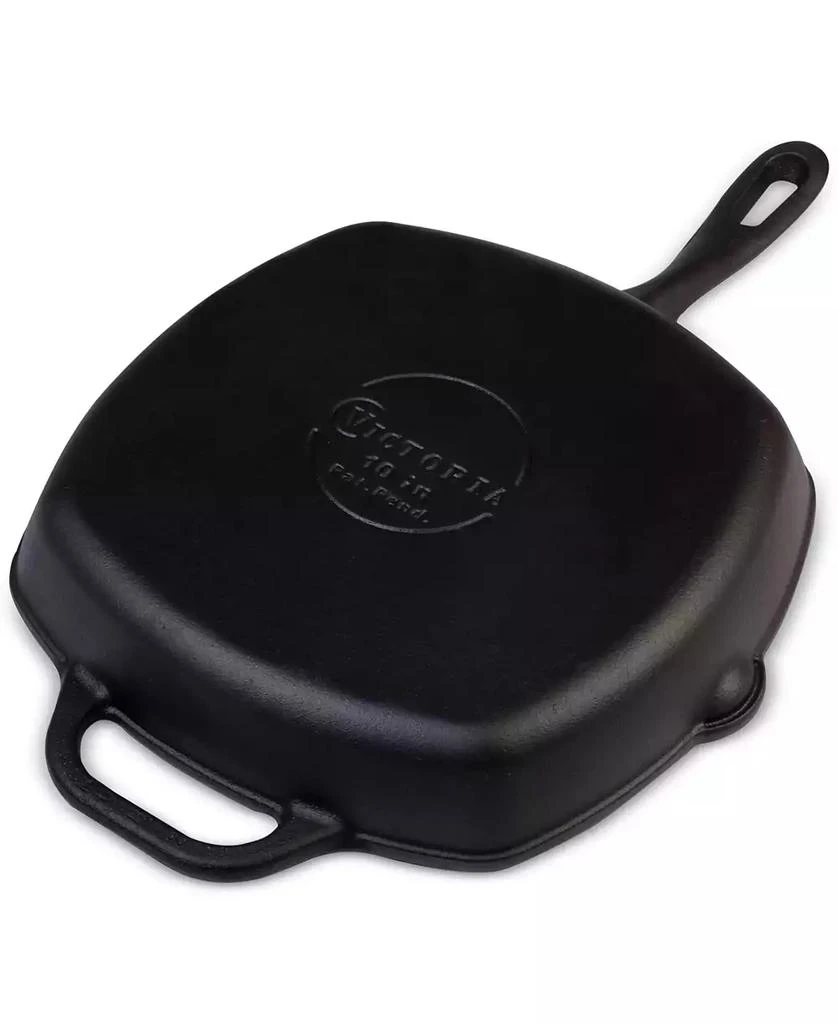 Victoria 10" Cast Iron Deep Grill Pan 2