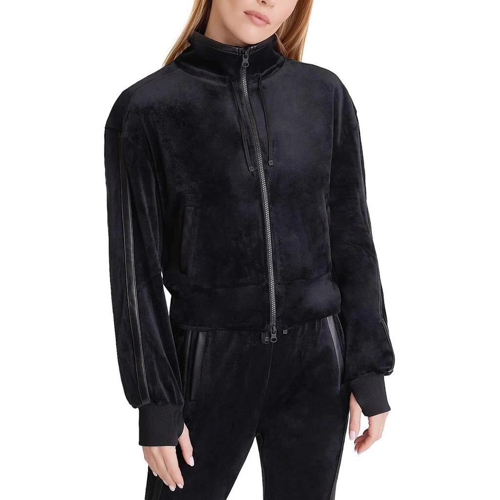 Blanc Noir Womens Velour Sporty Soft Shell Jacket 3
