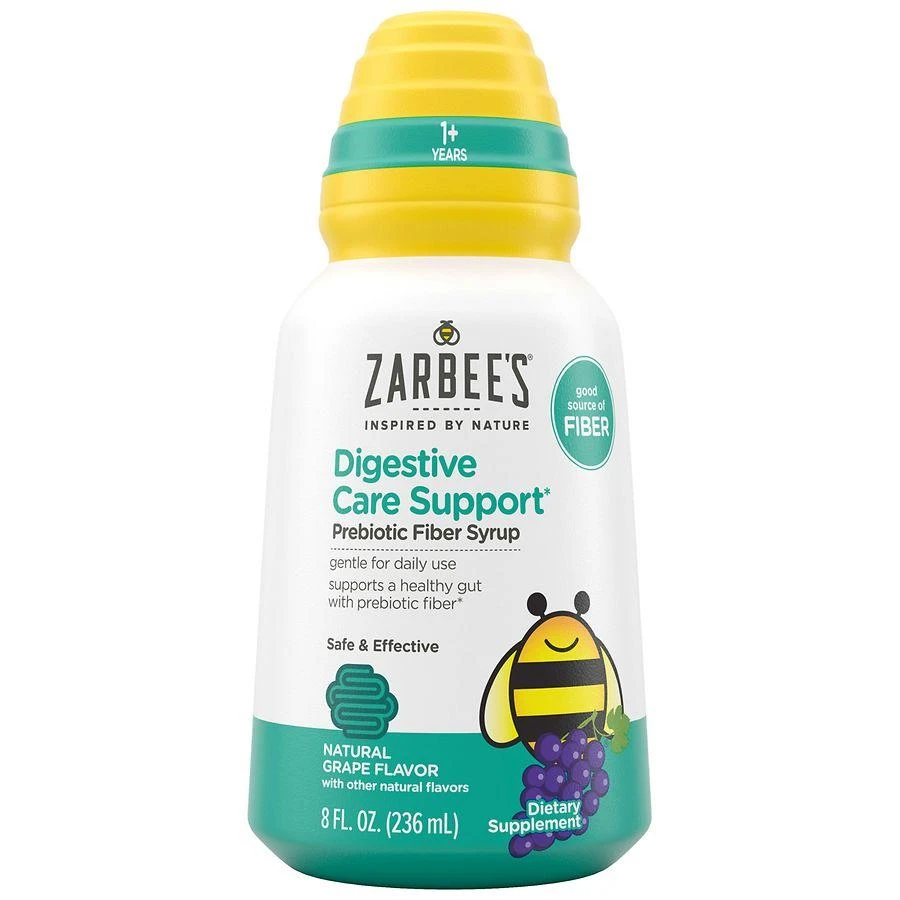 ZarBee's Naturals Children's Digestive Care Support Prebiotic Fiber Syrup Grape 1